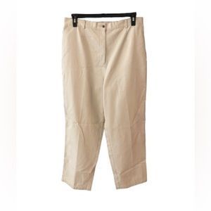 NWOT LL Bean khakis with elastic comfort waistband, Size 18 Regular